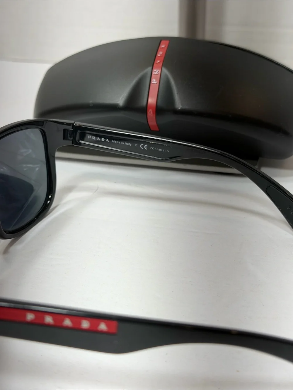 PRADA Linea Rossa Active Men's Polarized Sunglasses SPS 01U (1AB-5Z1) Black